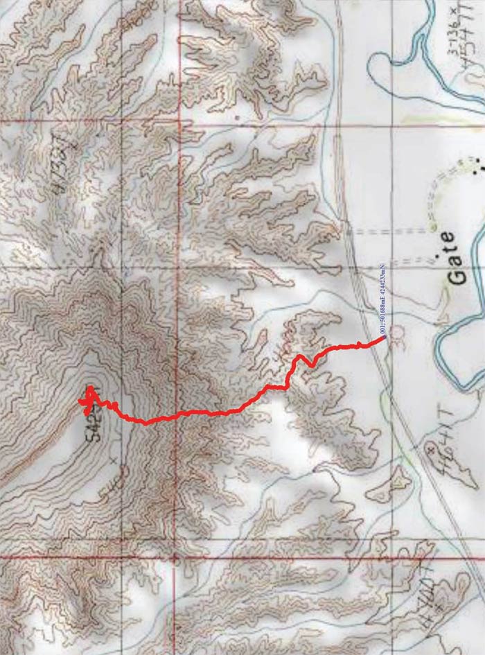 North Caineville Mesa map